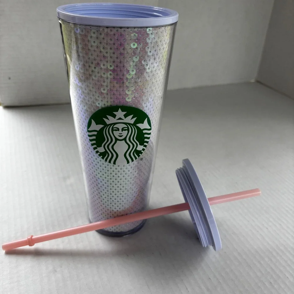 Starbucks 24oz Studded Tumbler‎ Iridescent Pearl Cold Cup Reusable 2020s New
